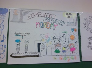 poster representation of first year academic skills course at university