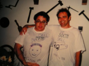 John and I at the end of the Balatonalmádi course in 1996, proudly showing off our new gifts from the teachers, John was given "the fifth skill, thinking" and I got "the sixth skill" observing! We mentioned these a lot! 