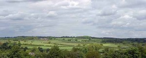 Lawrence's view from his house in Eastwood of the Nottinghamshire countryside