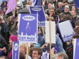 Take Back Parliament today in London