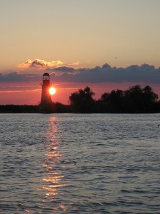 Old lighthouse in Sulina at the Danube delta