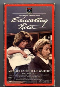 Julie Walters clipping her teacher's hair, played by Michael Caine, set in Liverpool from the wonderful room 